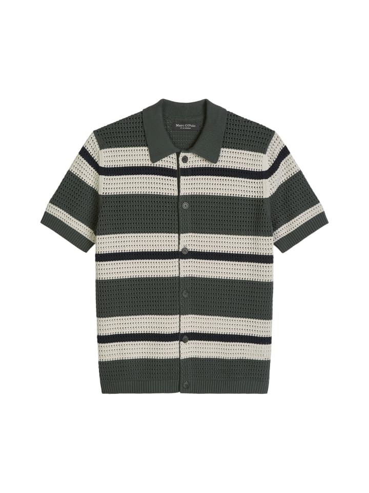 Kurzarm-Strickshirt regular in Mangrove