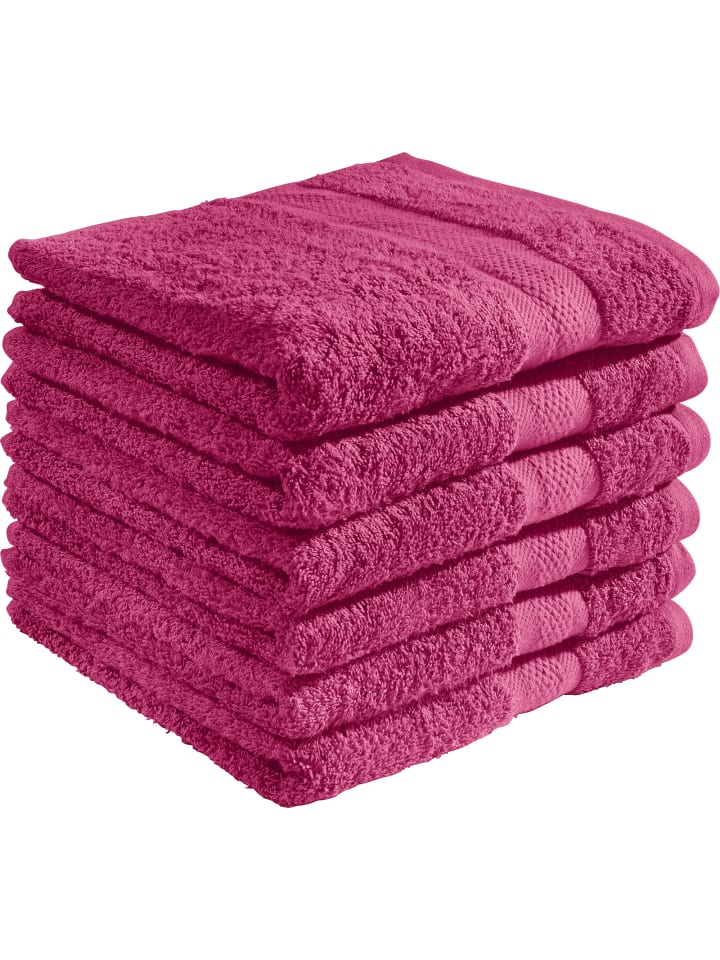 Frottier Handtuch 6er-Pack Chicago in fuchsia