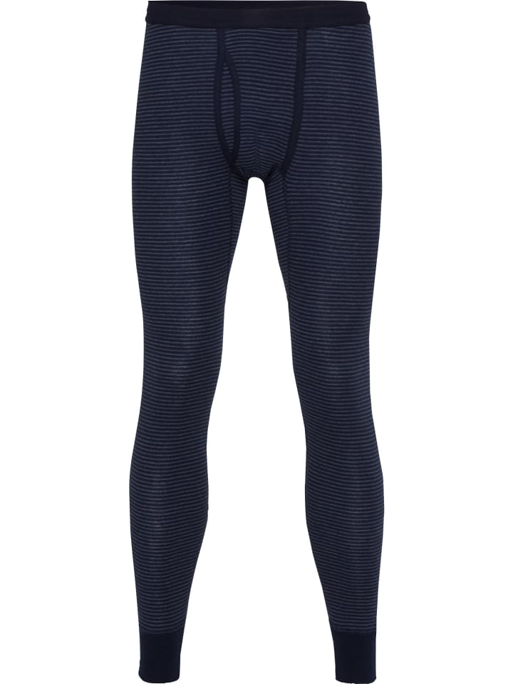 Baumwolle, Feinripp Unterhose, lang in marine