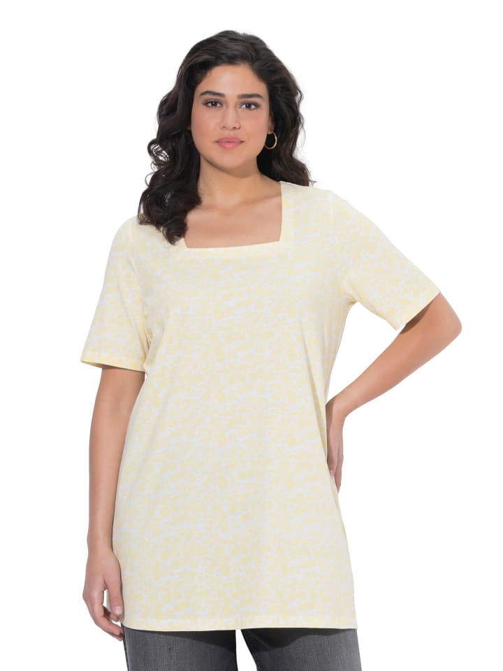 Longshirt in blassgelb