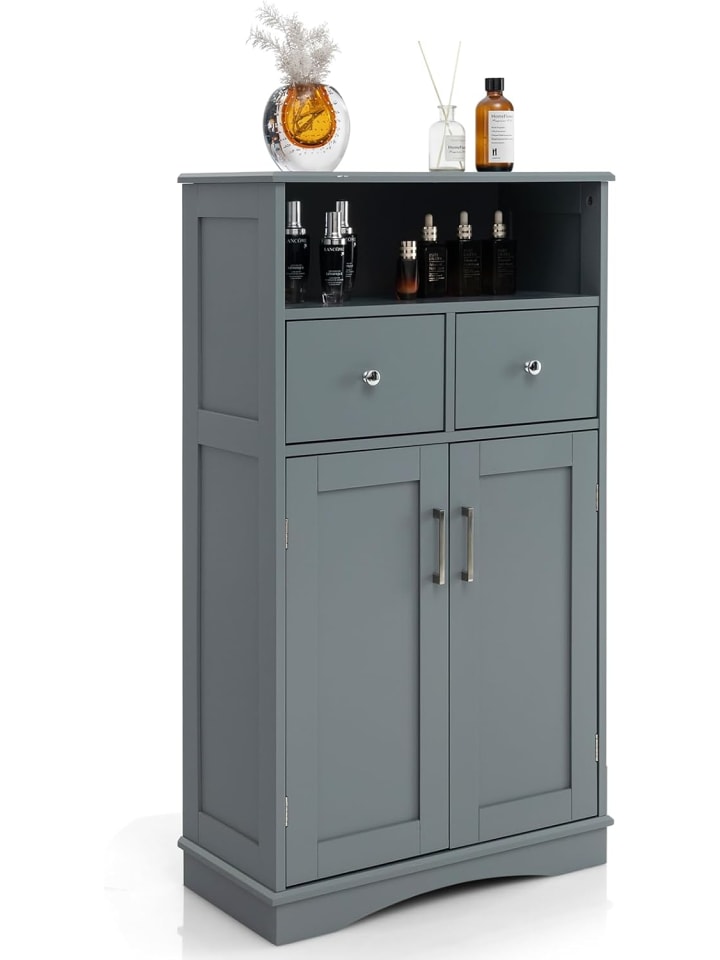 Badezimmerschrank 60x30x108cm in Grau