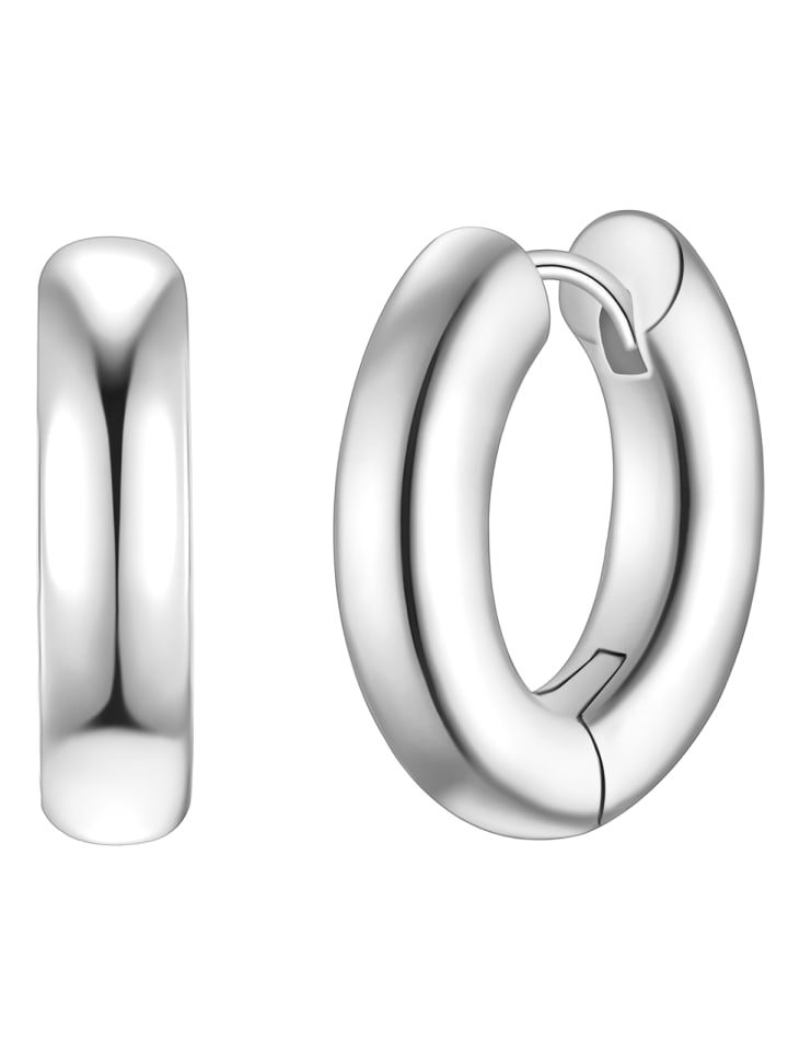 Creolen aus Metall-Legierung in silber