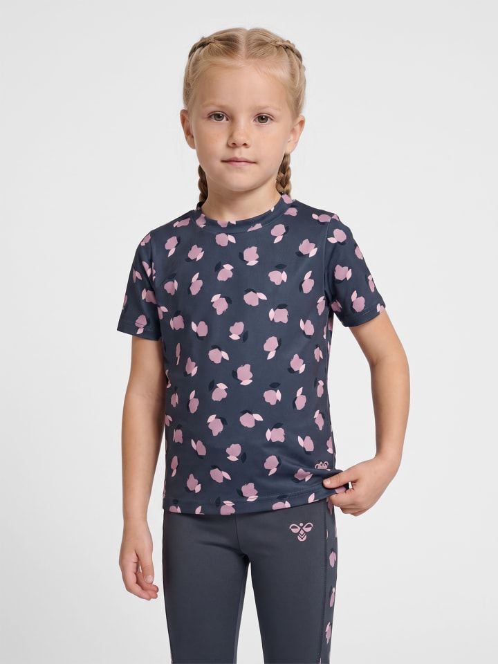 T-Shirt Hmljr Fitted Mädchen in OMBRE BLUE