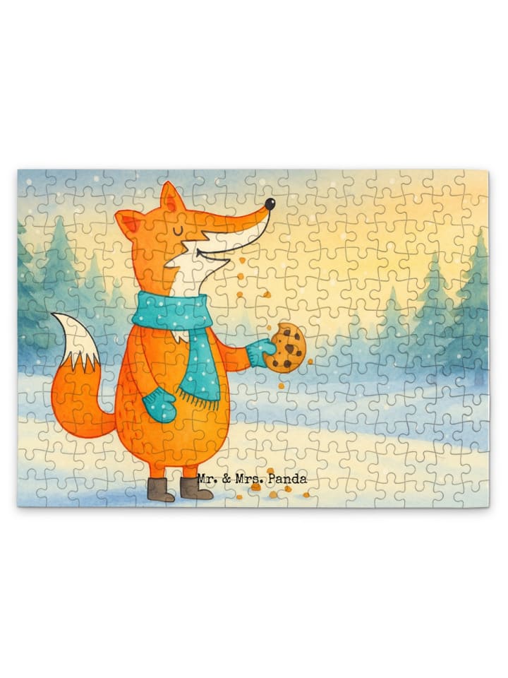 Puzzle Fuchs Keks Design ohne Spruch in Weiß