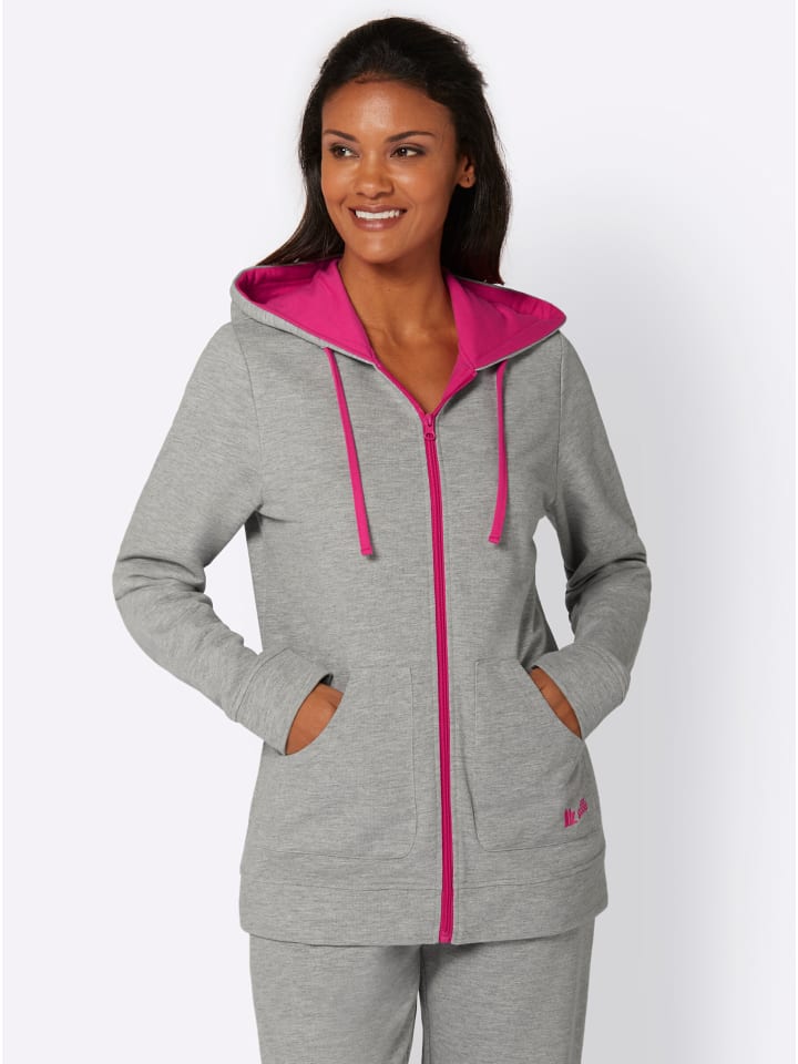 Jacke in grau-pink
