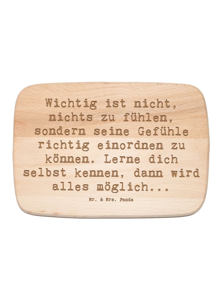 Schneidebrett Holz Spruch Emotionen ausdrücken ... in Transparent