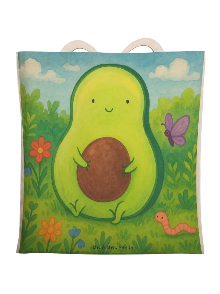 Tasche Avocado Kern Design ohne Spruch in Weiß