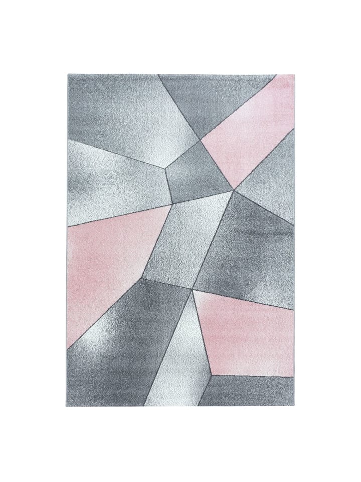 Kurzflor Teppich Balia in Pink