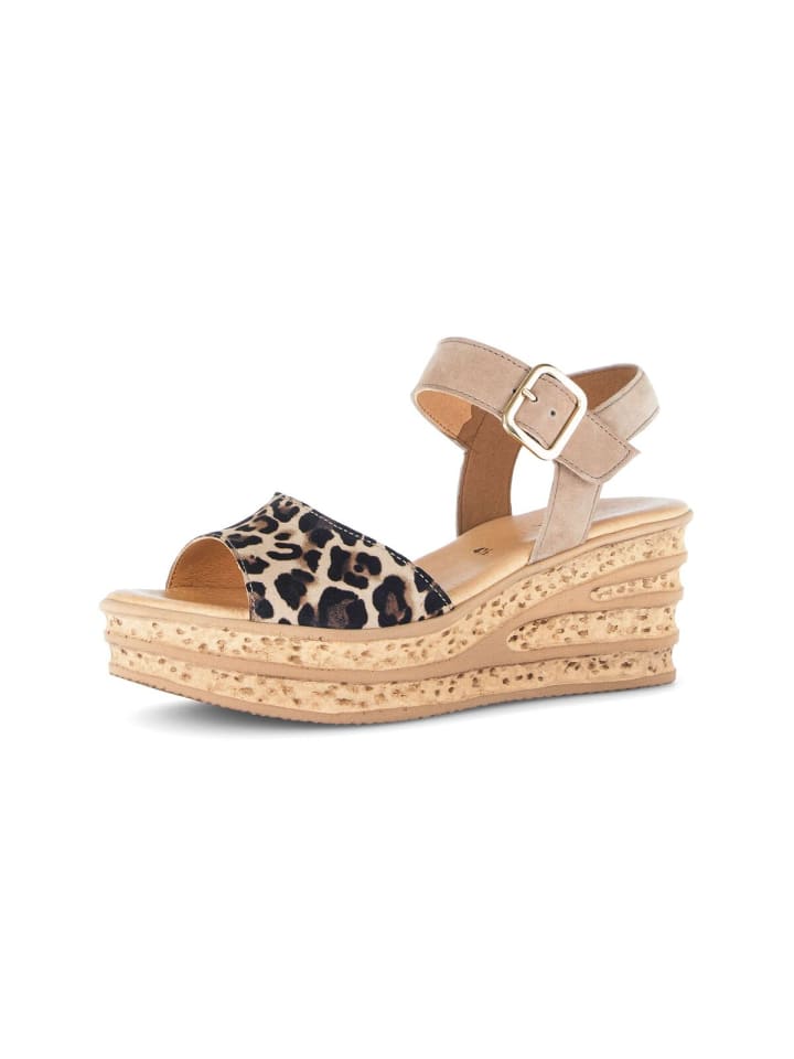 Keilsandaletten in beige