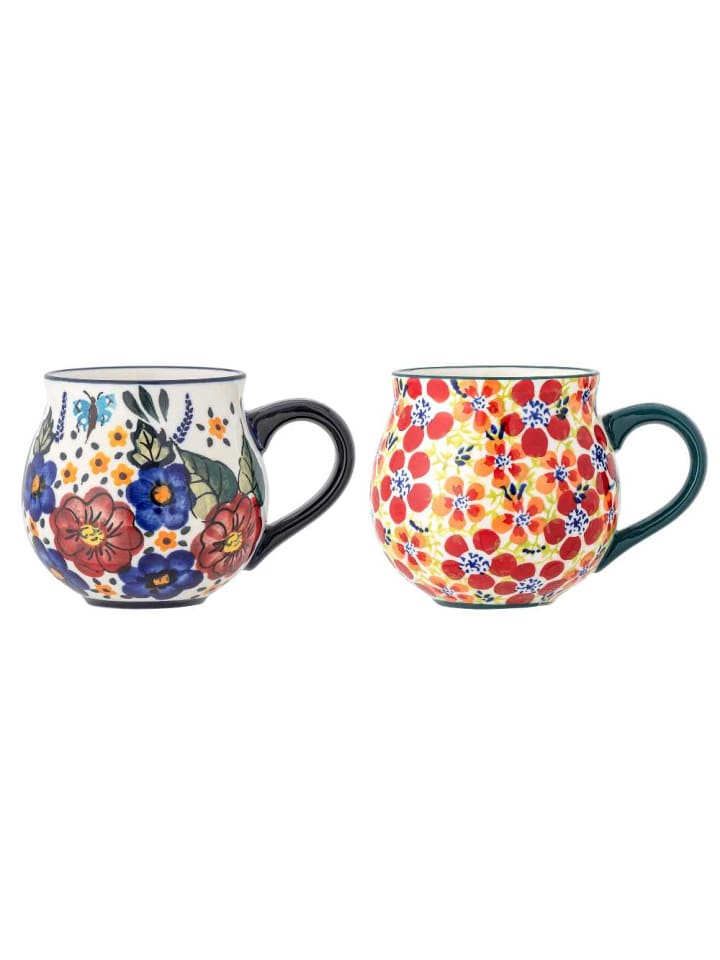 Becher FLORIST mit Blumen Muster 2er Set