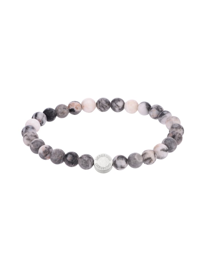 Armband Pink Zebra Jasper Armband in silber/pink