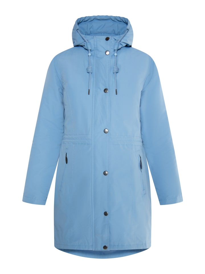 Damen Wattierter Kurzmantel in Denimblau