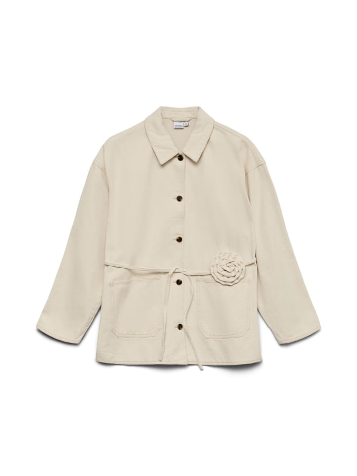 Jeansjacke in Ecru