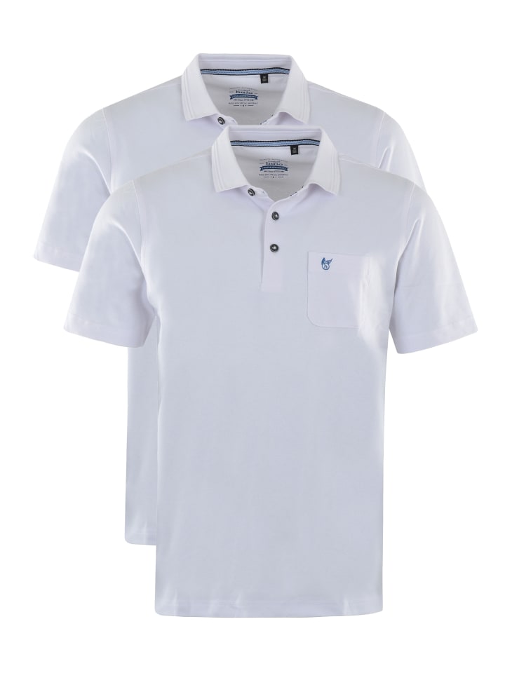 Poloshirt Pique in Weiß