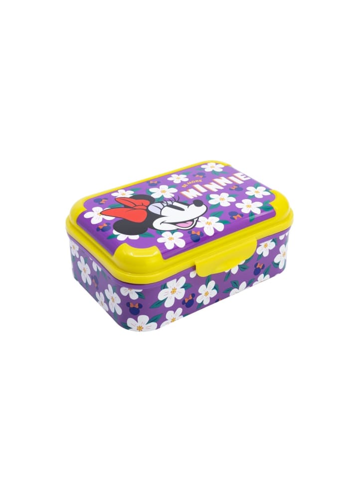 Disney Minnie Mouse Brotdose Kinder Lunchbox mit Deckel – Bruchsicher in Lila