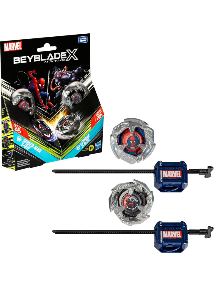 Beyblade X Marvel Collab Spider-Man 3-60F vs. Venom 3-80N Multipack Set 8+