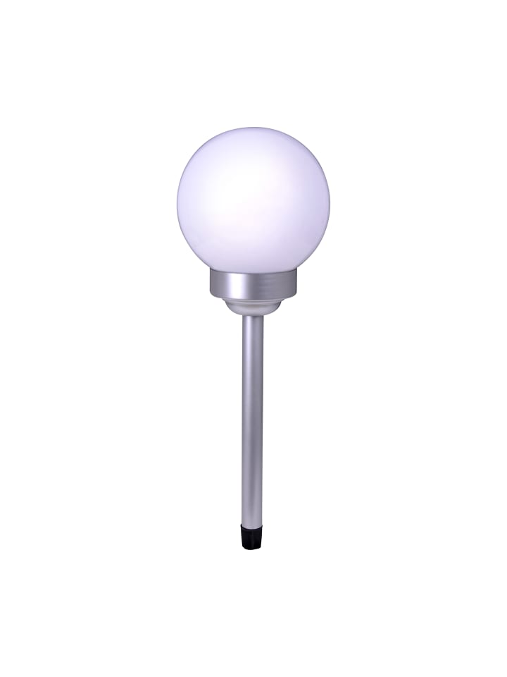 LED Solarleuchte "BALL" in weiß - (L)15 cm x (B)15 cm x (H)51.5 cm