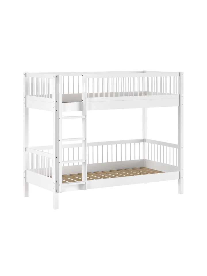 ETAGENBETT 90x200 Keeley Buche Weiß Holz Komfort Stabil Modern Design