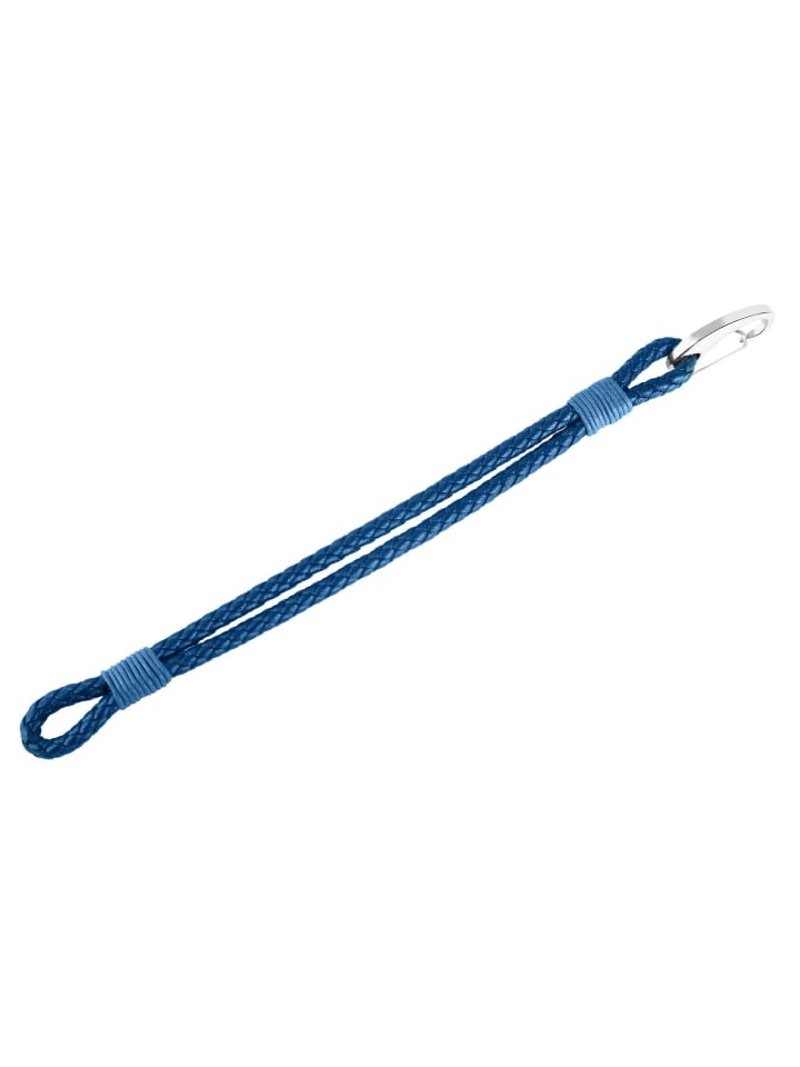 Unisex Armband – Textilarmband aus Leder 22 cm in blau