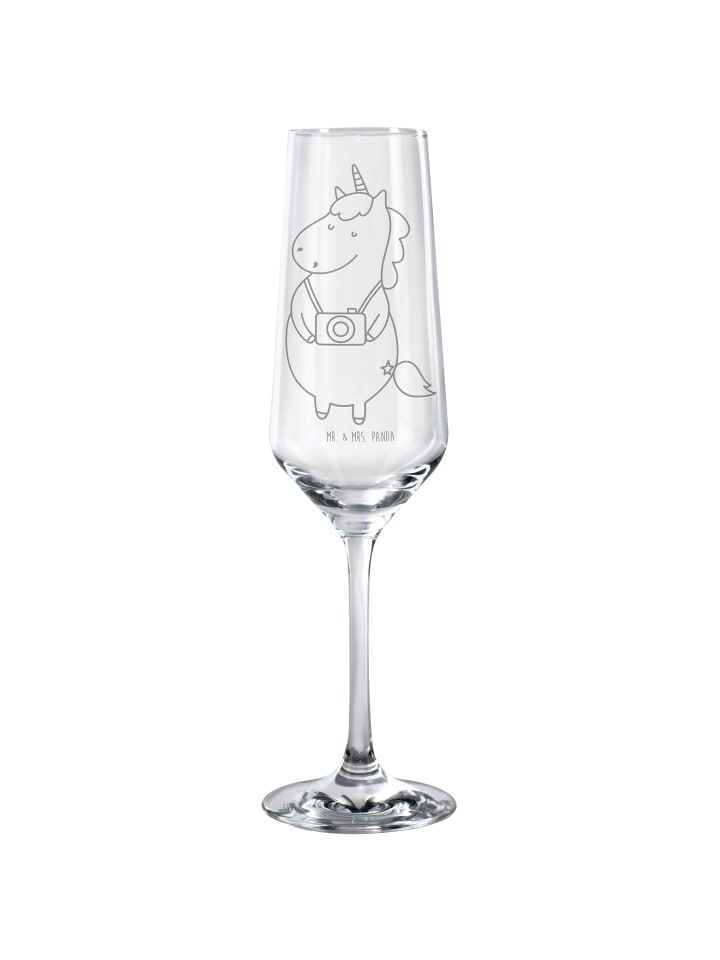 Champagnerglas Einhorn Fotograf ohne Spruch in Transparent