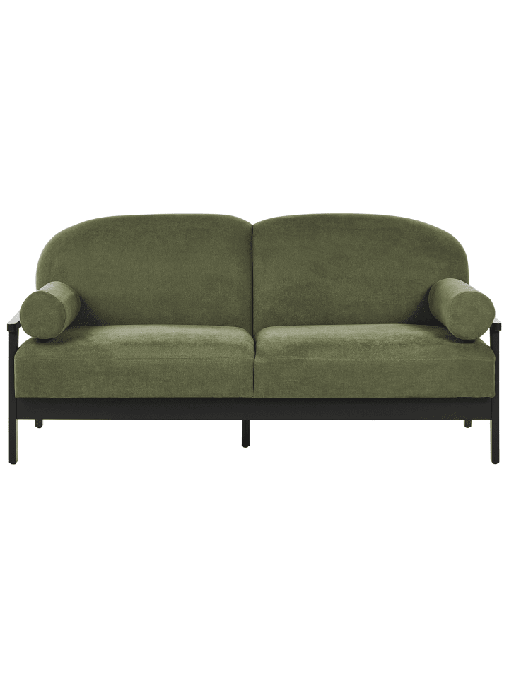 3-Sitzer Sofa PILARNE in Grün/Schwarz - (W) 191 x (H) 88 x (L) 84 cm