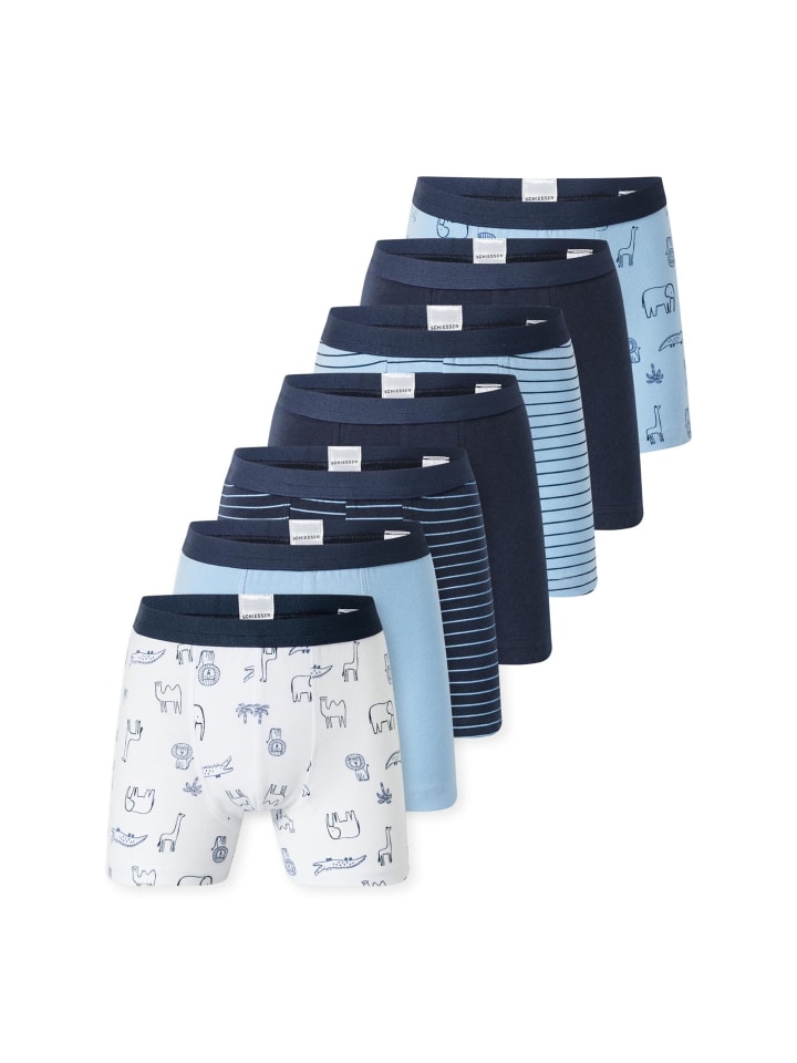 Boxershort 7er Pack in Blau/Dunkelblau