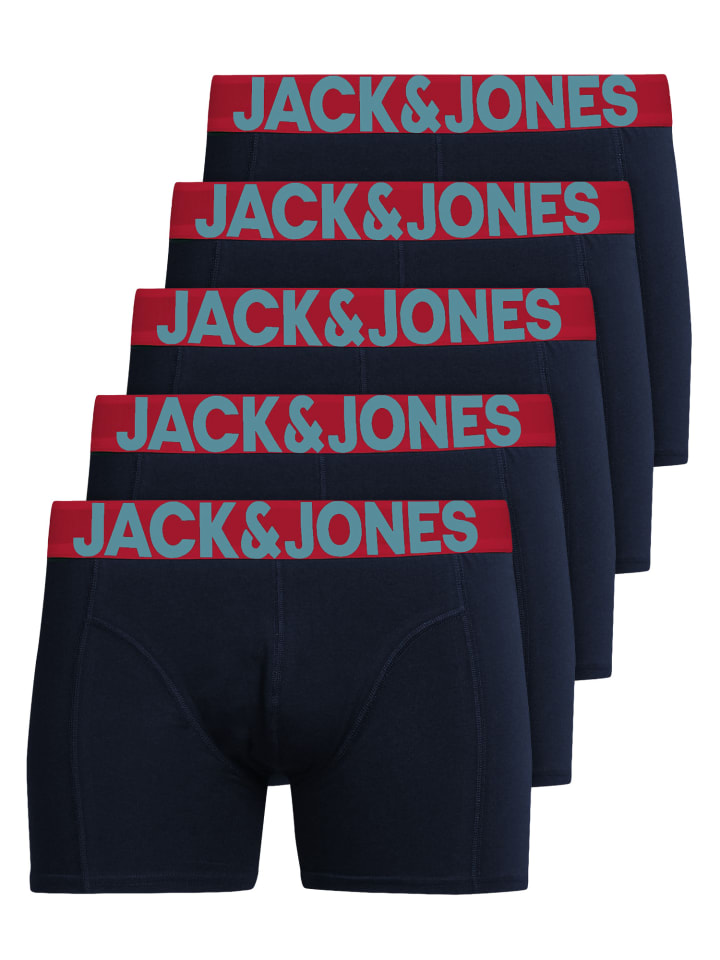 5er-Set Unterhosen Panties in Navy Red
