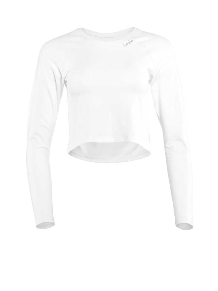Functional Light and Soft Cropped Long Sleeve Top AET116LS in ivory