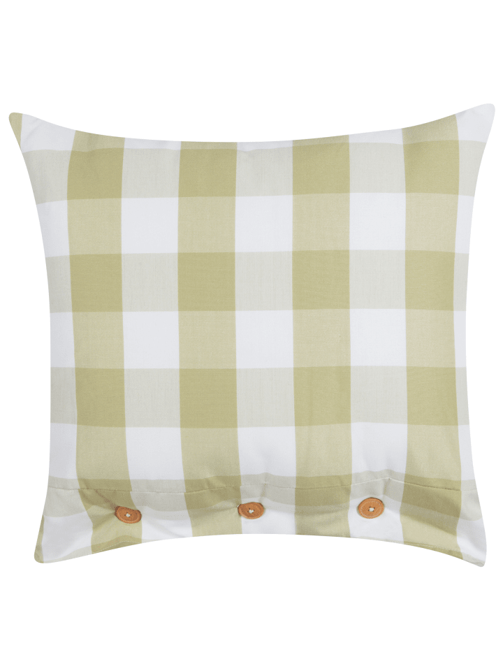 Dekokissen TAMNINE in Grün/Weiß - (W) 45 x (H) 12 x (L) 45 cm