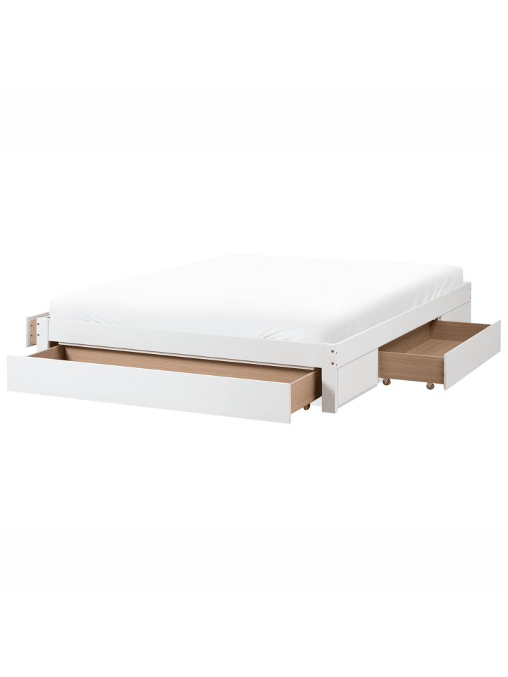 5-tlg Doppelbett GIAT in Weiß/Braun