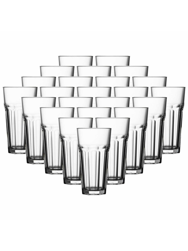 24er Set Longdrinkgläser Casablanca in Transparent 475 ml