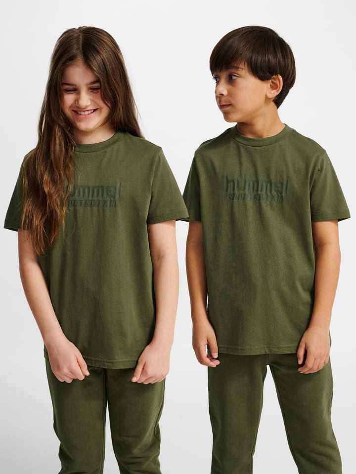 T-Shirt Hmljr Base Multisport Kinder in WINTER MOSS