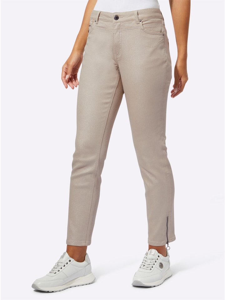 Jeans in metallicfarben
