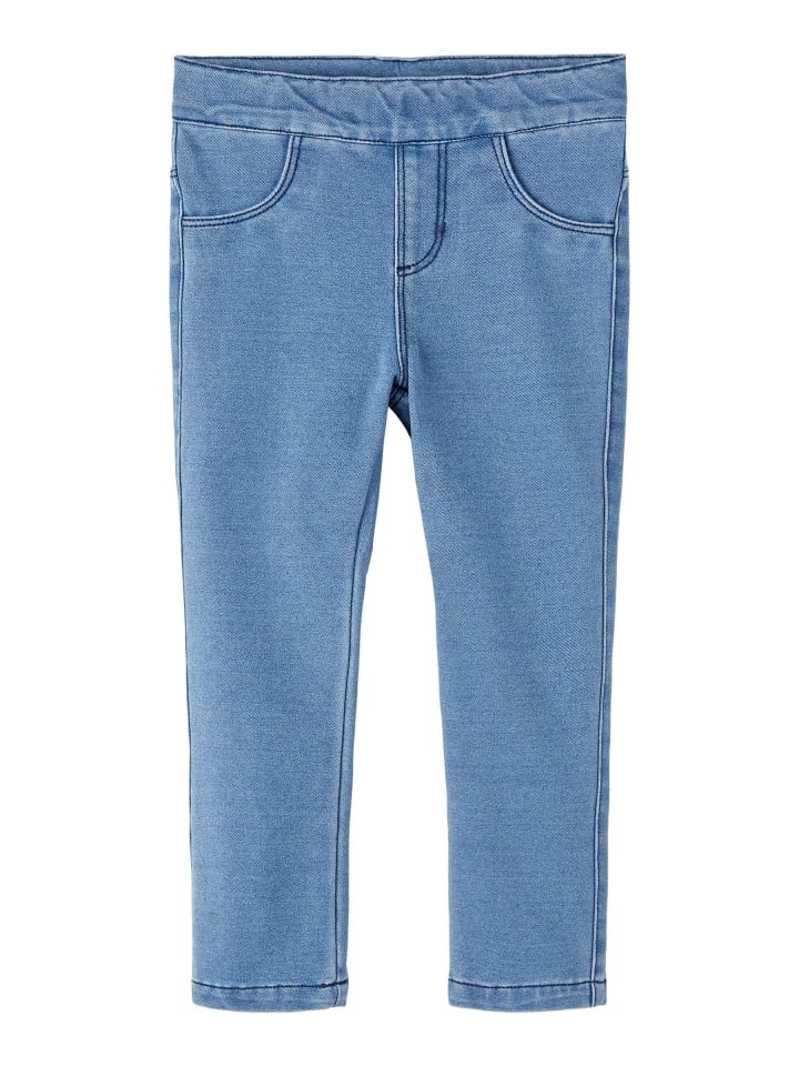 Sweat Jeans Slim Fit Stretch Denim mit Gummibund NMFSALLI in Blau