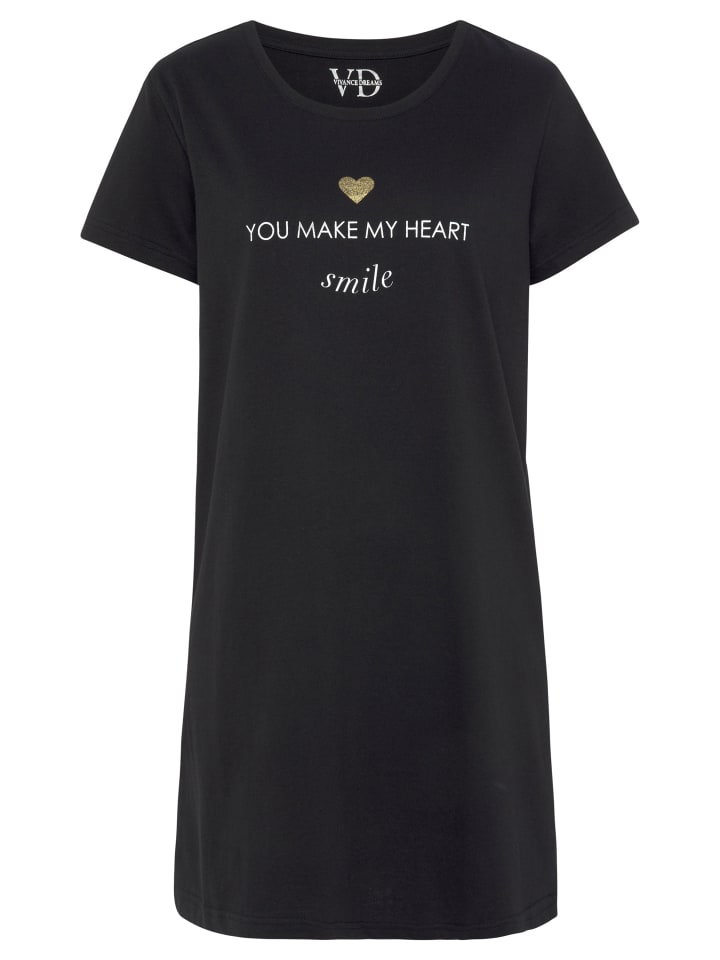 Sleepshirt in schwarz