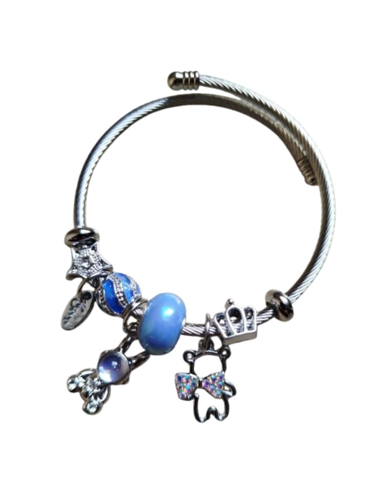Armband in Silber, Hellblau