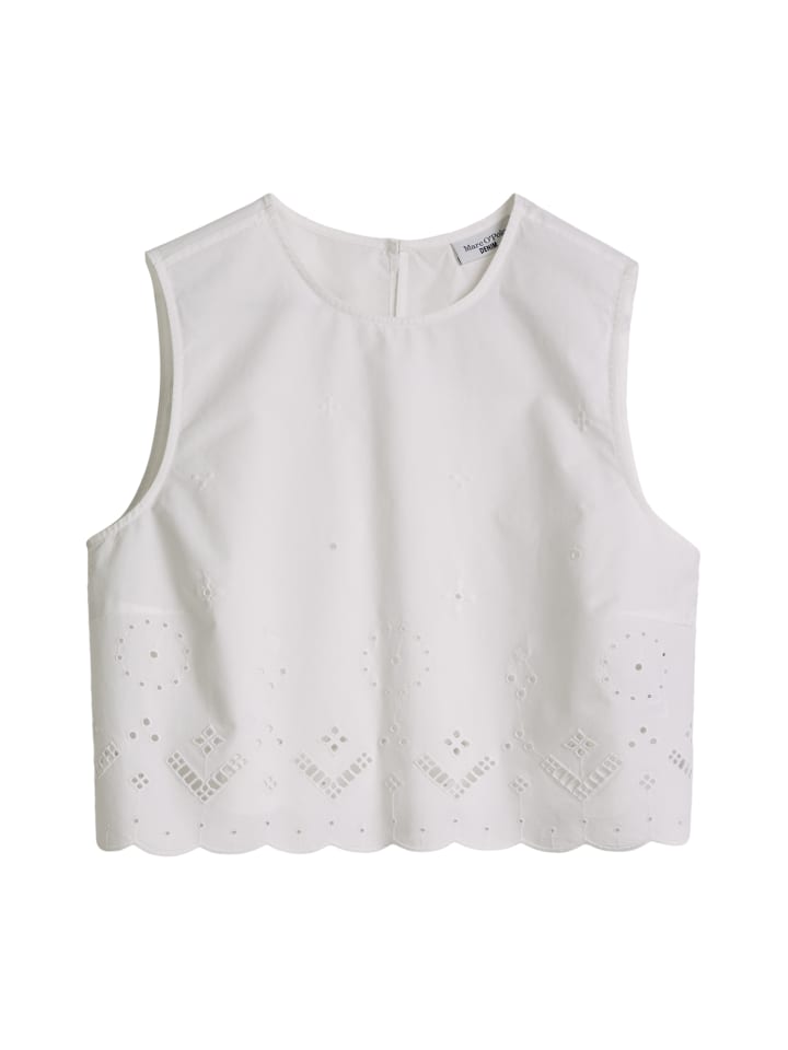 Spitzentop cropped in Silky White