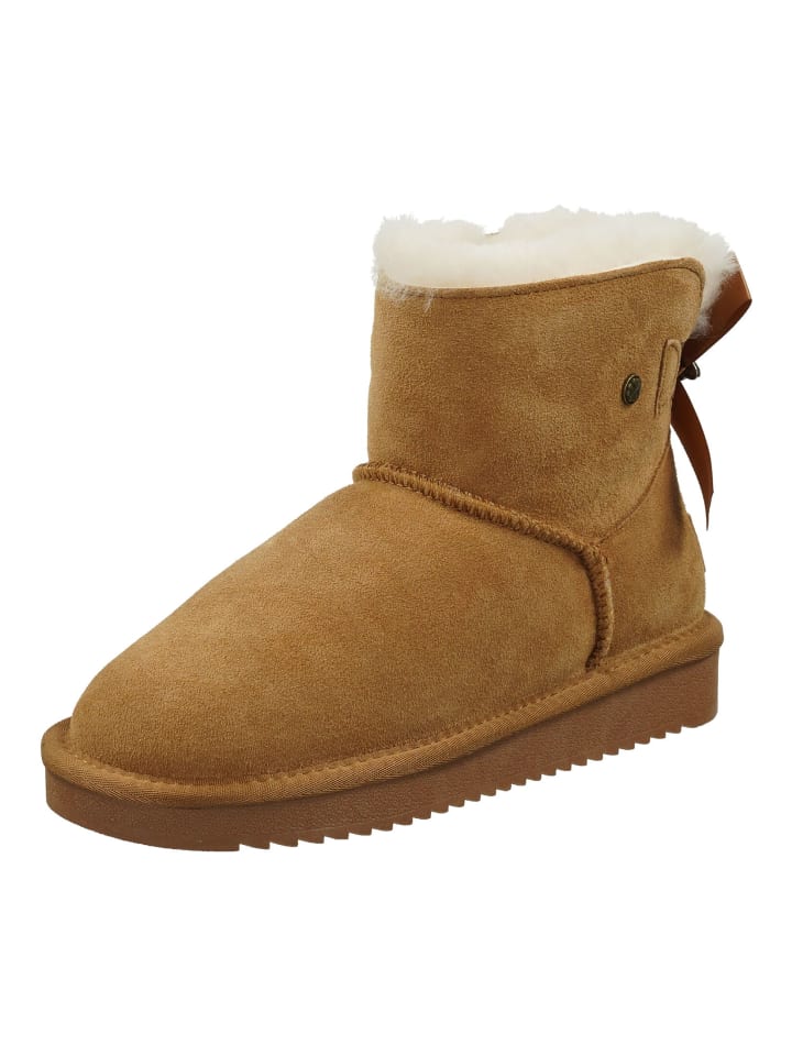 Stiefelette Cognac