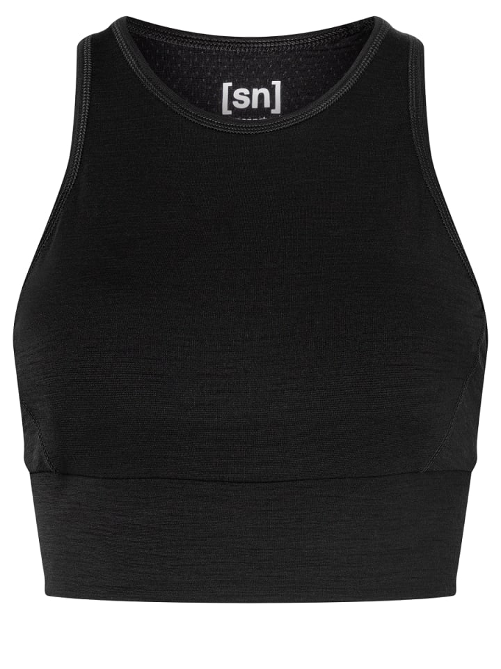 Merino Bra W LIQUID FLOW TOP in schwarz