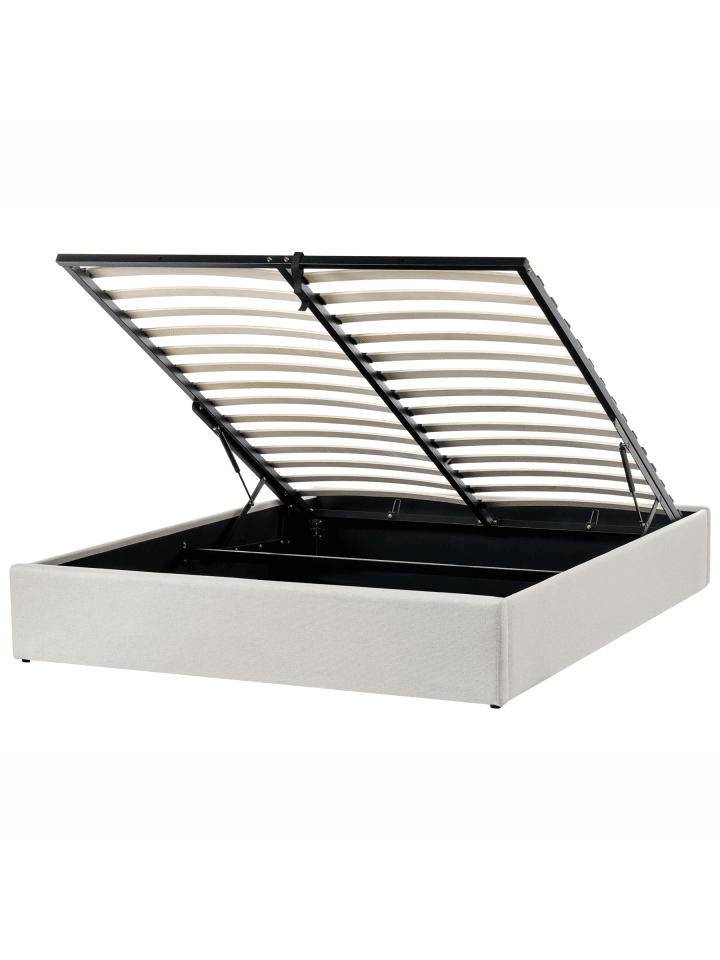 Doppelbett DINAN in Beige - (W) 167 x (H) 31 x (L) 214 cm
