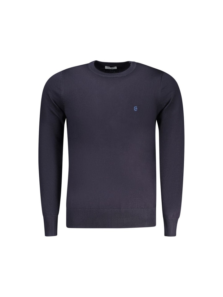 Blau Viskose Herren Pullover