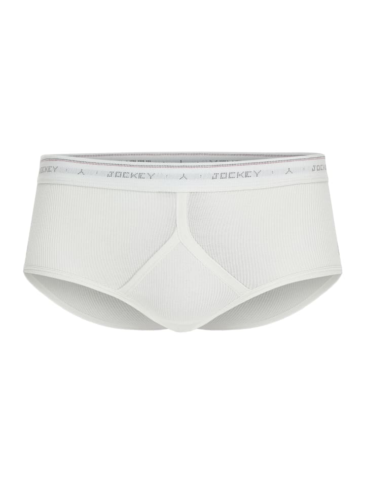 Slip Classic Cotton Rib Y-Front in Weiß