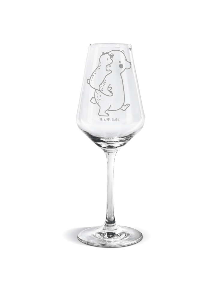 Weinglas Papa Bär ohne Spruch in Transparent