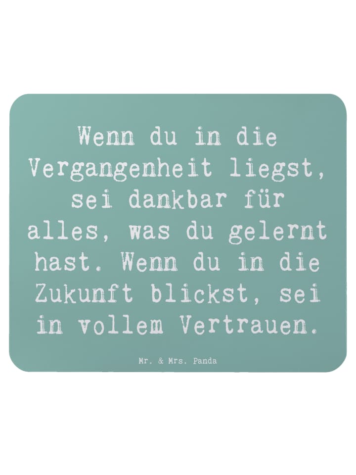 Mauspad Spruch Freude und Vertrauen mit Spruch in Meeresbrise