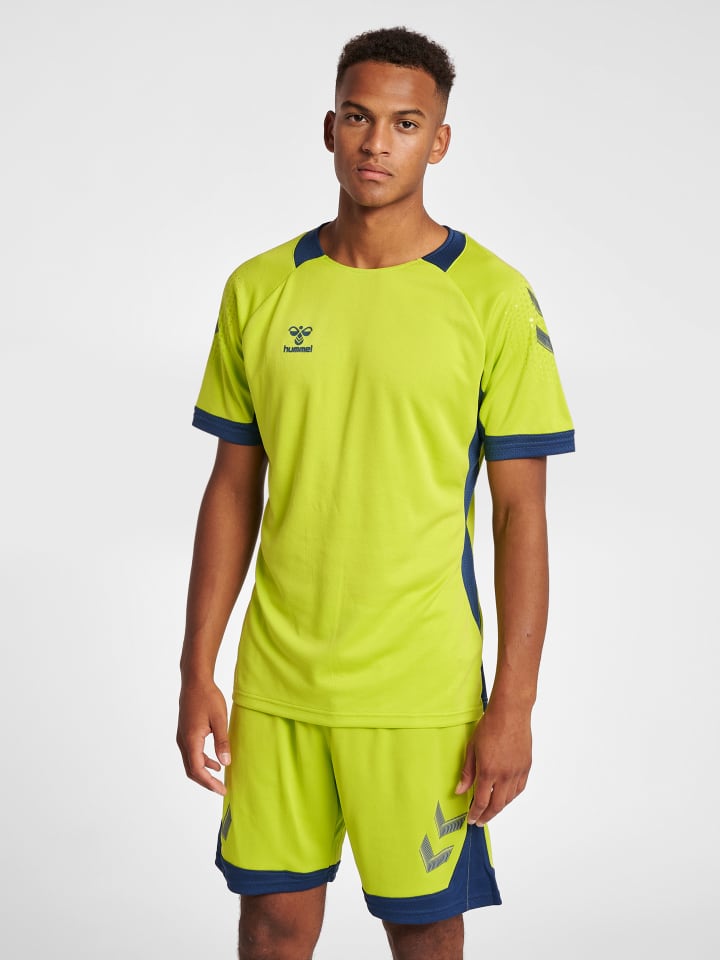 T-Shirt Hmllead Herren in LIME PUNCH