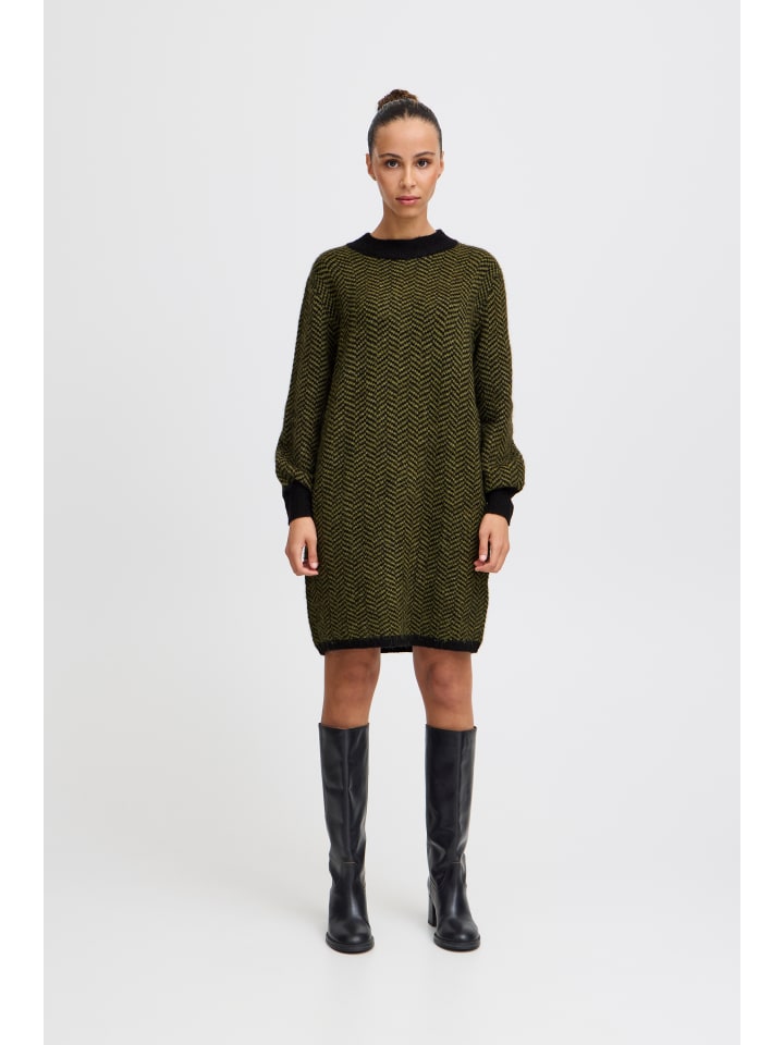 Freizeitkleid IHKAMARA Loose fit in MAYFLY BLACK COMB.