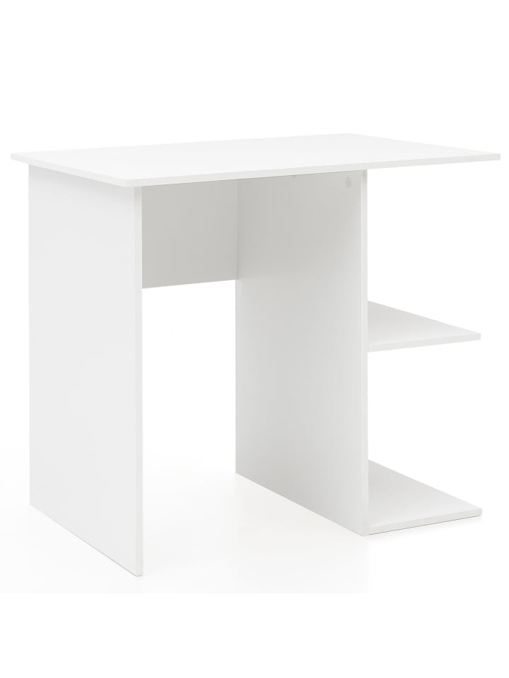 Schreibtisch in Weiß / Spanplatte / 60x82x76