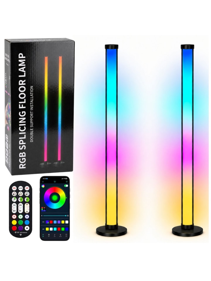 Intelligente Stehlampen mit farbenfrohen RGB-LED-Leuchten