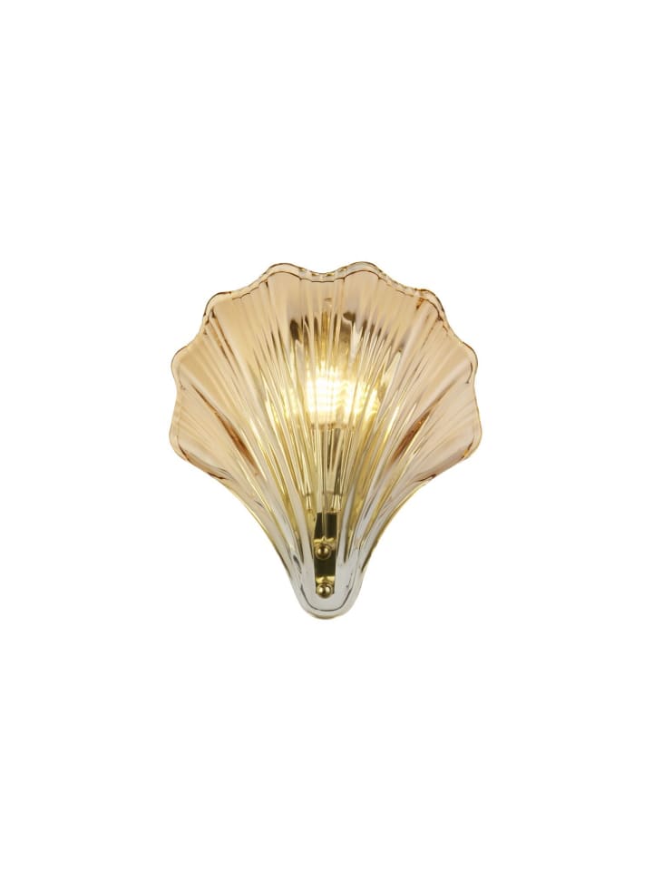Wandlampe (B)19.5 x (H)22 cm in Messing
