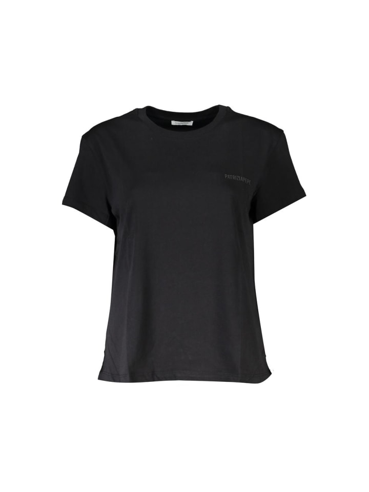 Schwarz Bio Baumwolle Damen T-Shirt